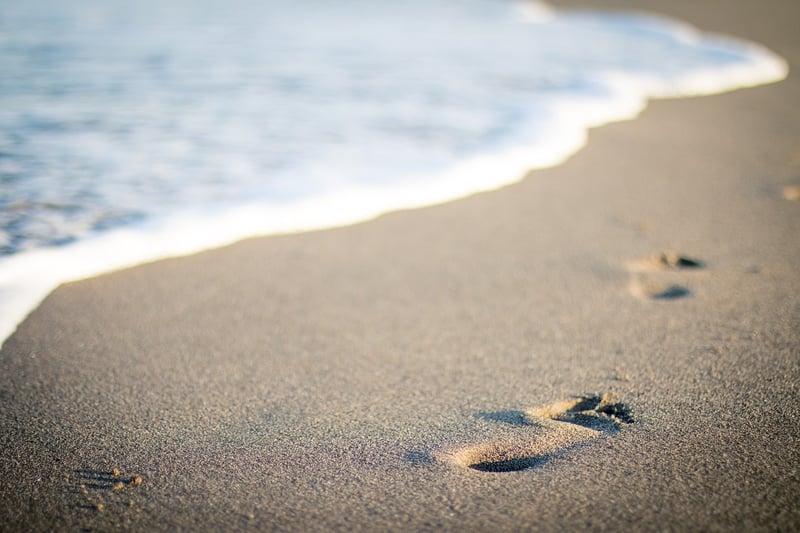 Footprints on the sand